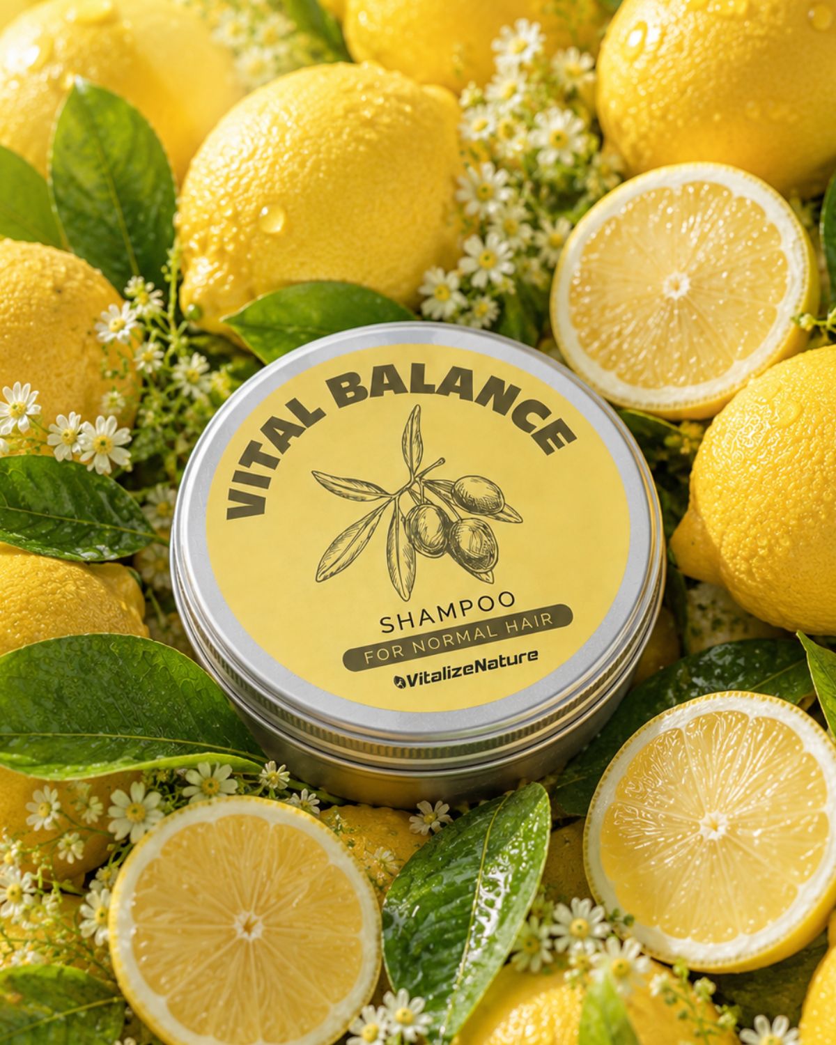 VitalizeNature Vital Balance Shampoo Solido per capelli normali, 100 g