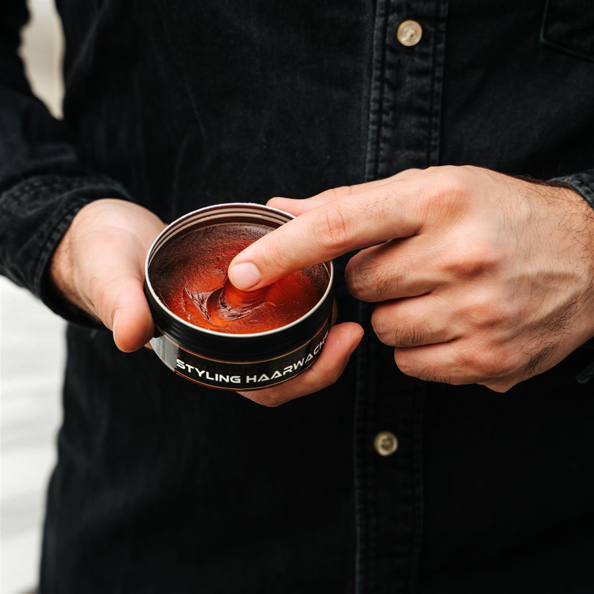 Shop Haarwachs Männer mit Farbe (Braun) - Friseur Haar Wachs für starken Halt - Hair Wax für Herren ohne Schmieren, Kleben & Rückstände