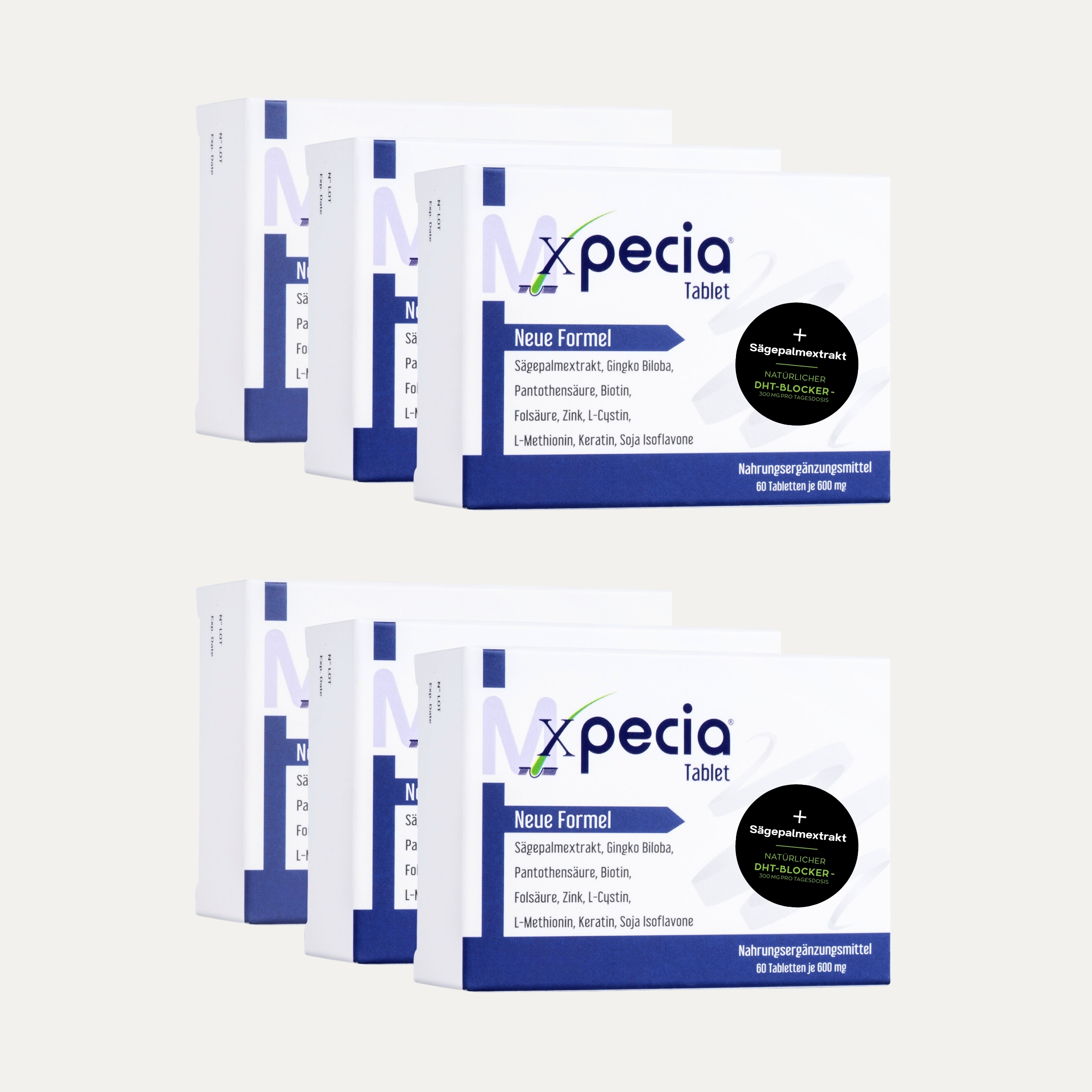 Xpecia Comprimés pour Homme – Pack Avantage 6 Mois – 6 x 60 comprimés (360 unités)