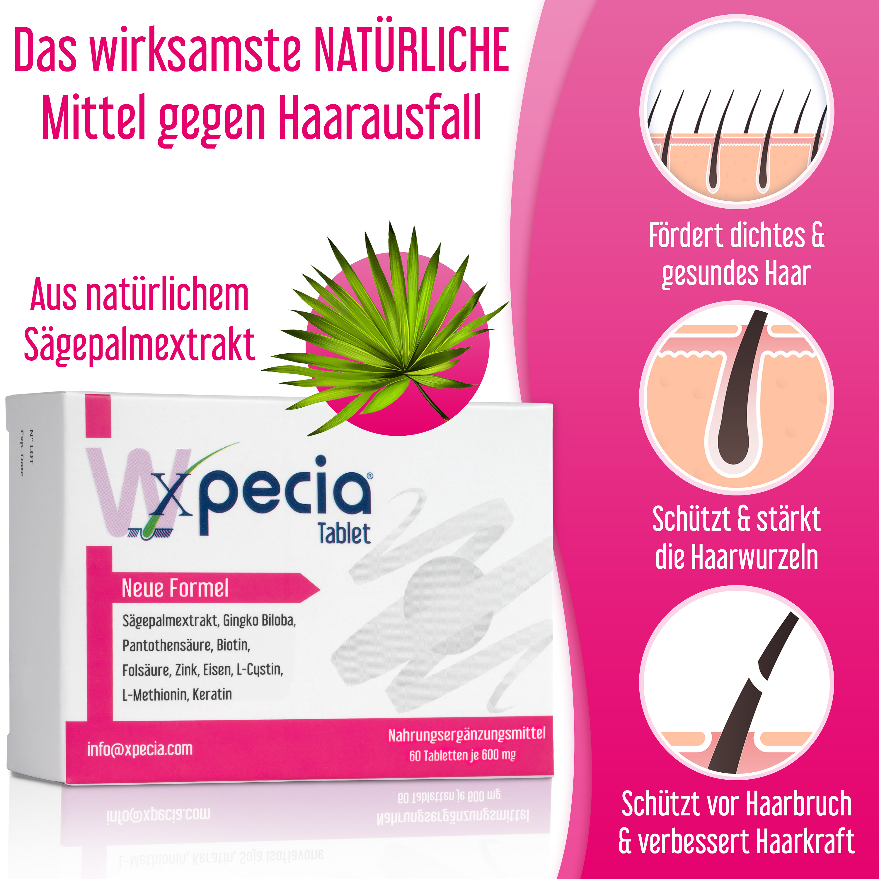 Xpecia gegen Haarausfall bei Frauen 3 Stück