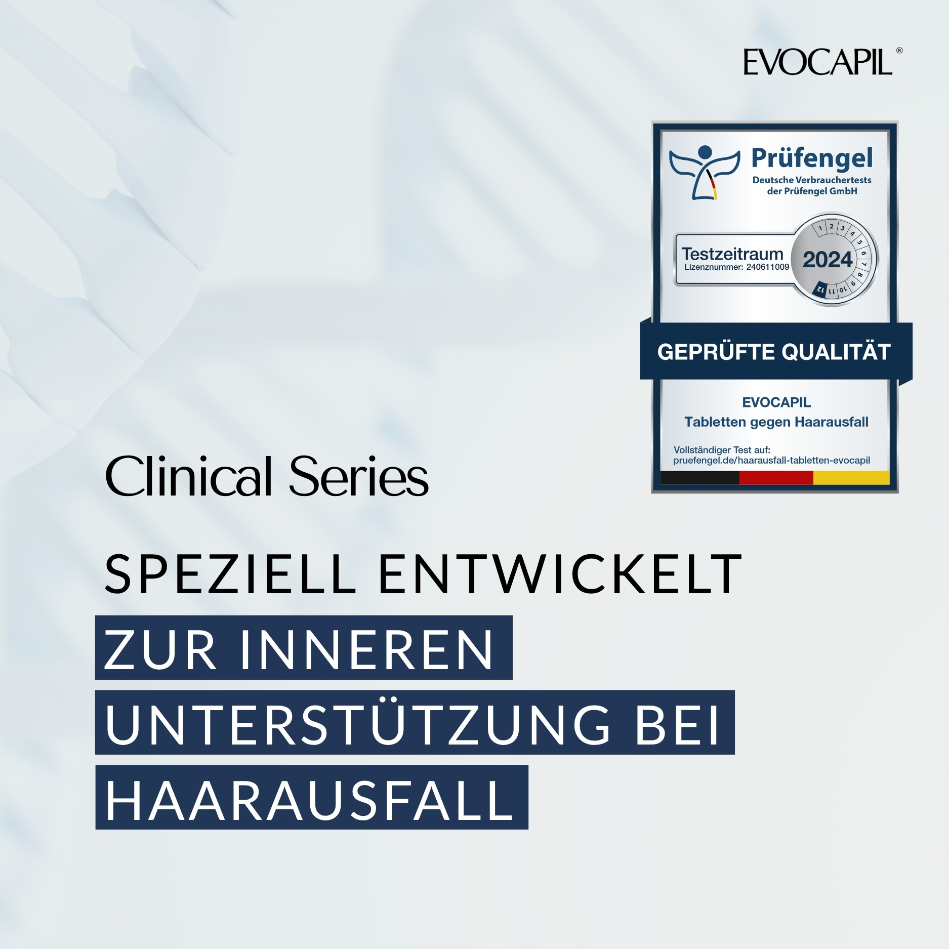 Evocapil Plus Vitamines Cheveux, 60 comprimés – avec biotine, zinc, sélénium et cuivre