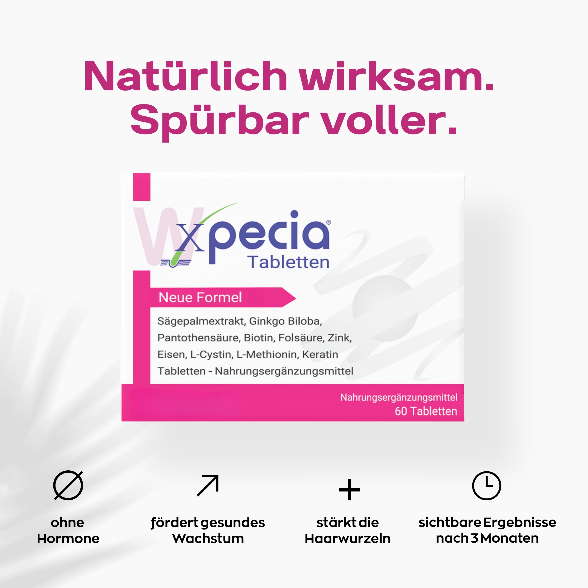 Xpecia Tabletten für Frauen – Biotin, Zink & Eisen, 60 Tabletten
