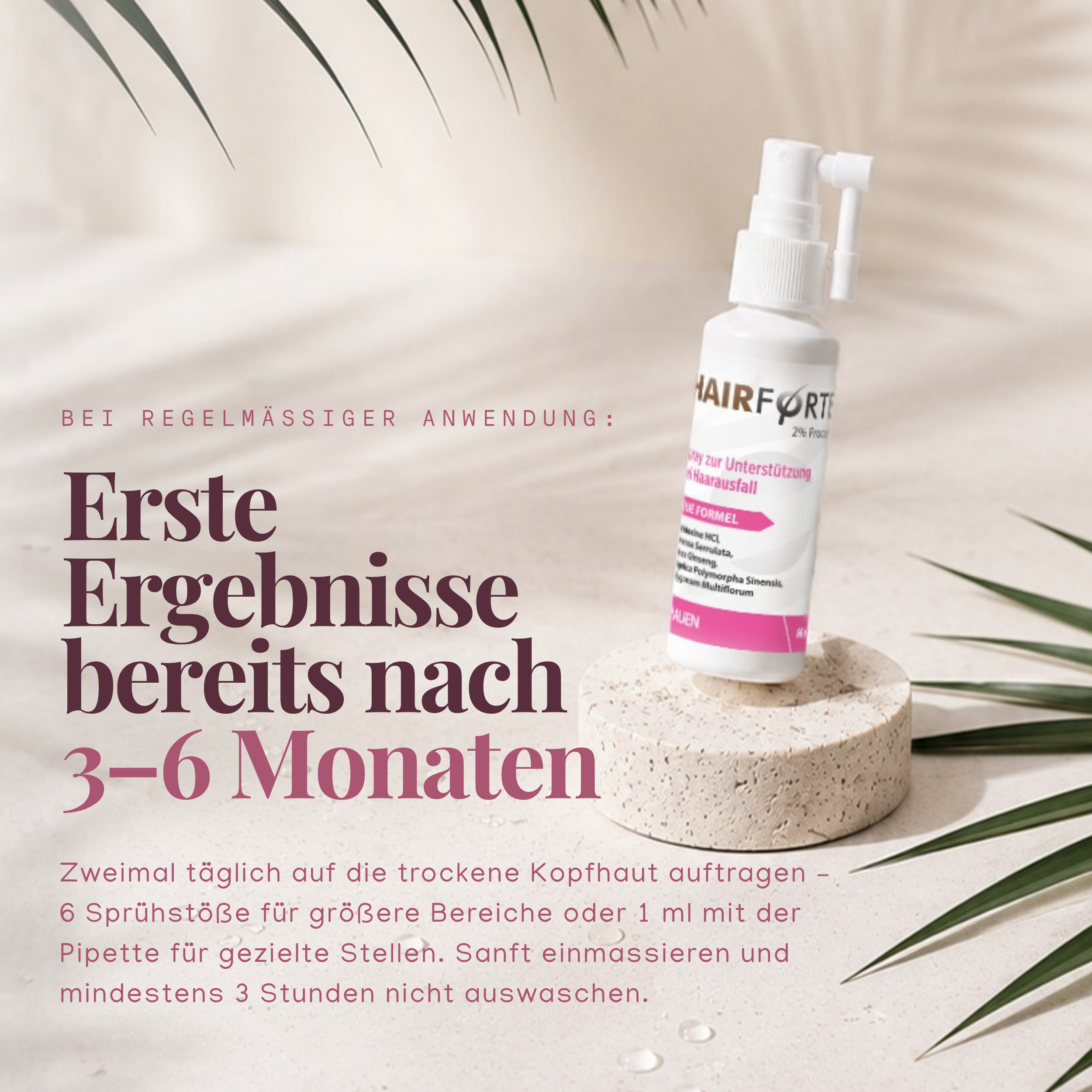 Spray Hairforte per Donna con il 2% di Procapil – Confezione Risparmio da 3, 3 x 60 ml