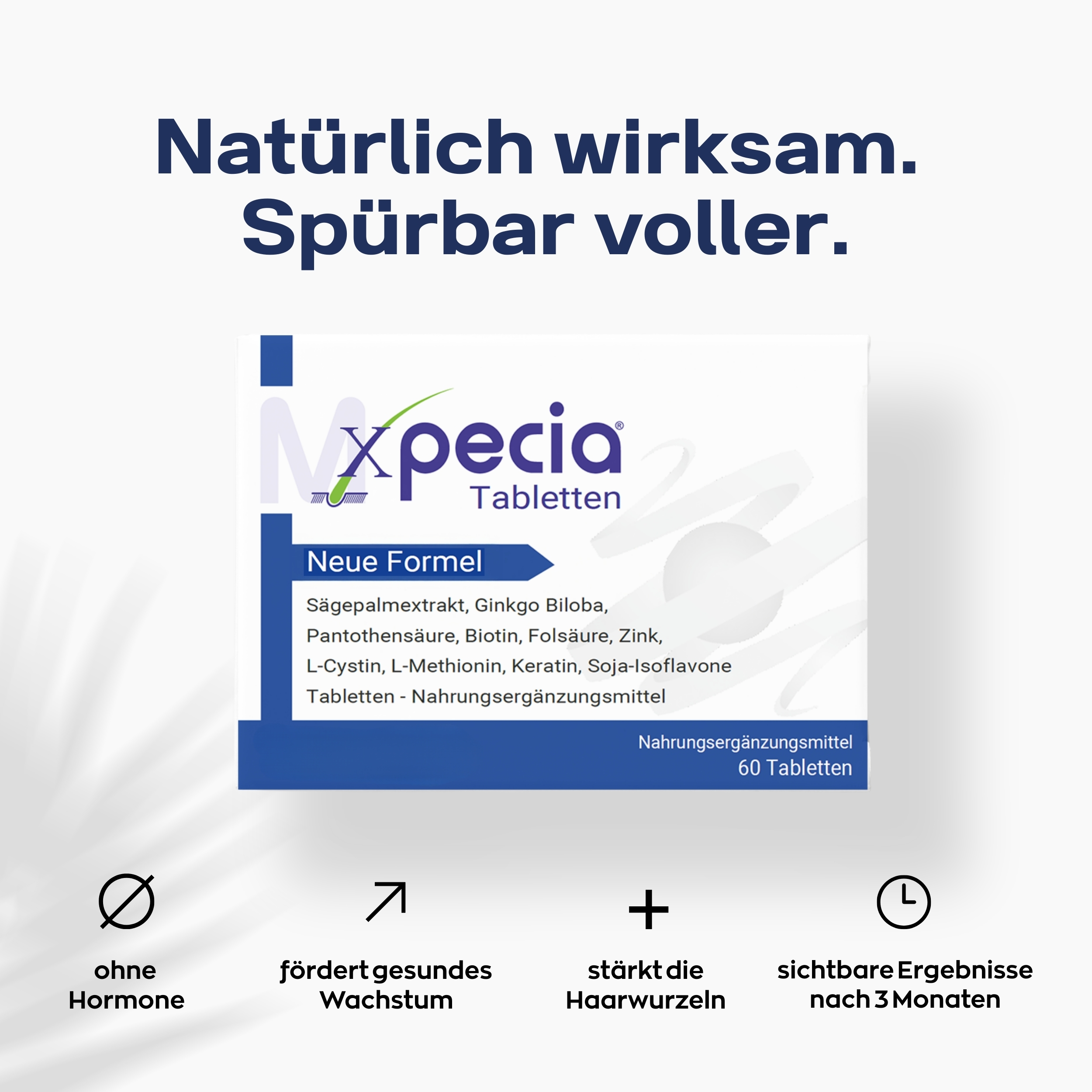 Xpecia Tabletten für Männer – Natürlicher DHT-Blocker gegen Haarausfall 12 Stück