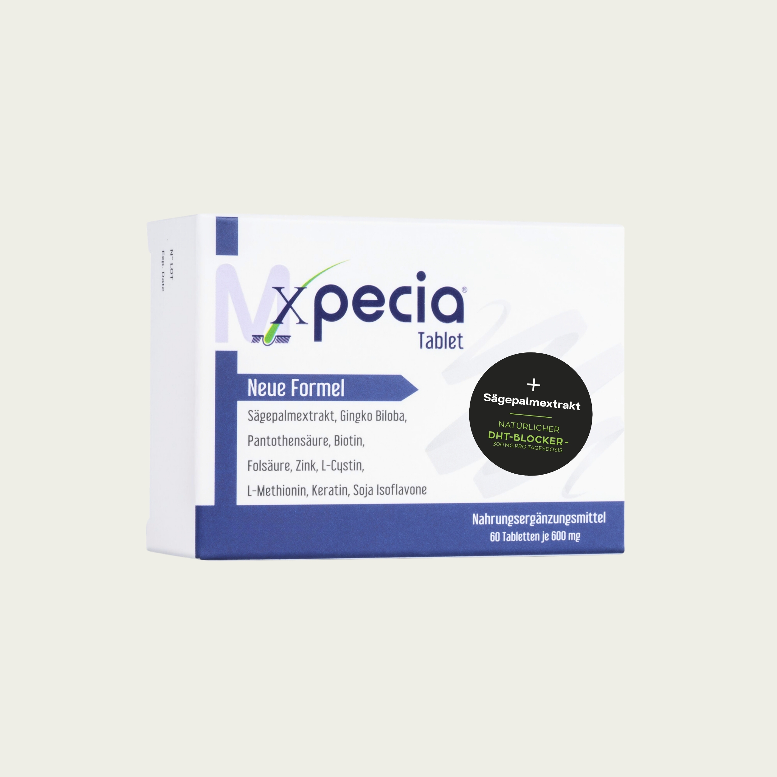 Xpecia Comprimés pour Homme – Complément Alimentaire à la Biotine et au Zinc pour vos Cheveux – 60 comprimés