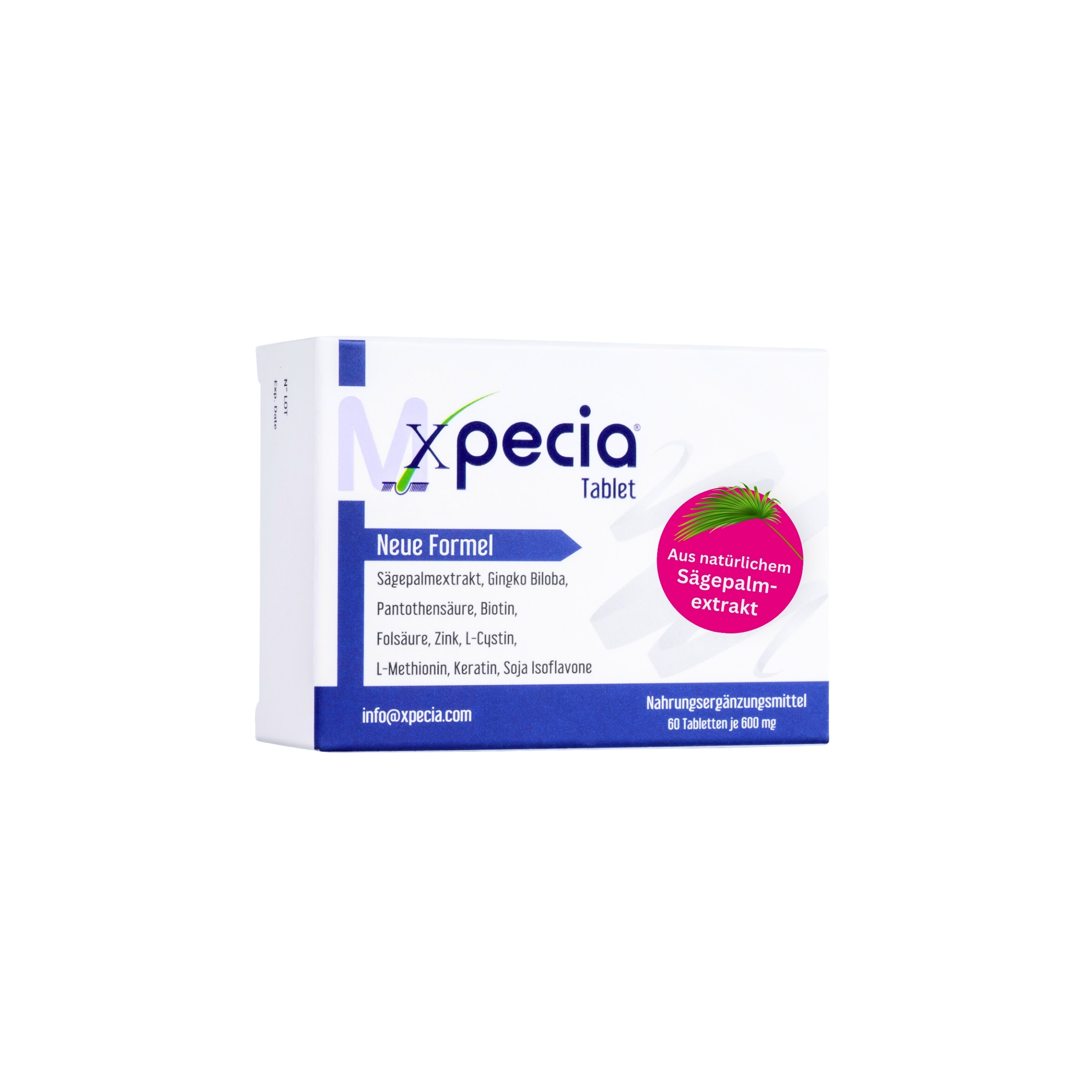 Xpecia Tabletten für Männer – Natürlicher DHT-Blocker gegen Haarausfall - 6 Stück
