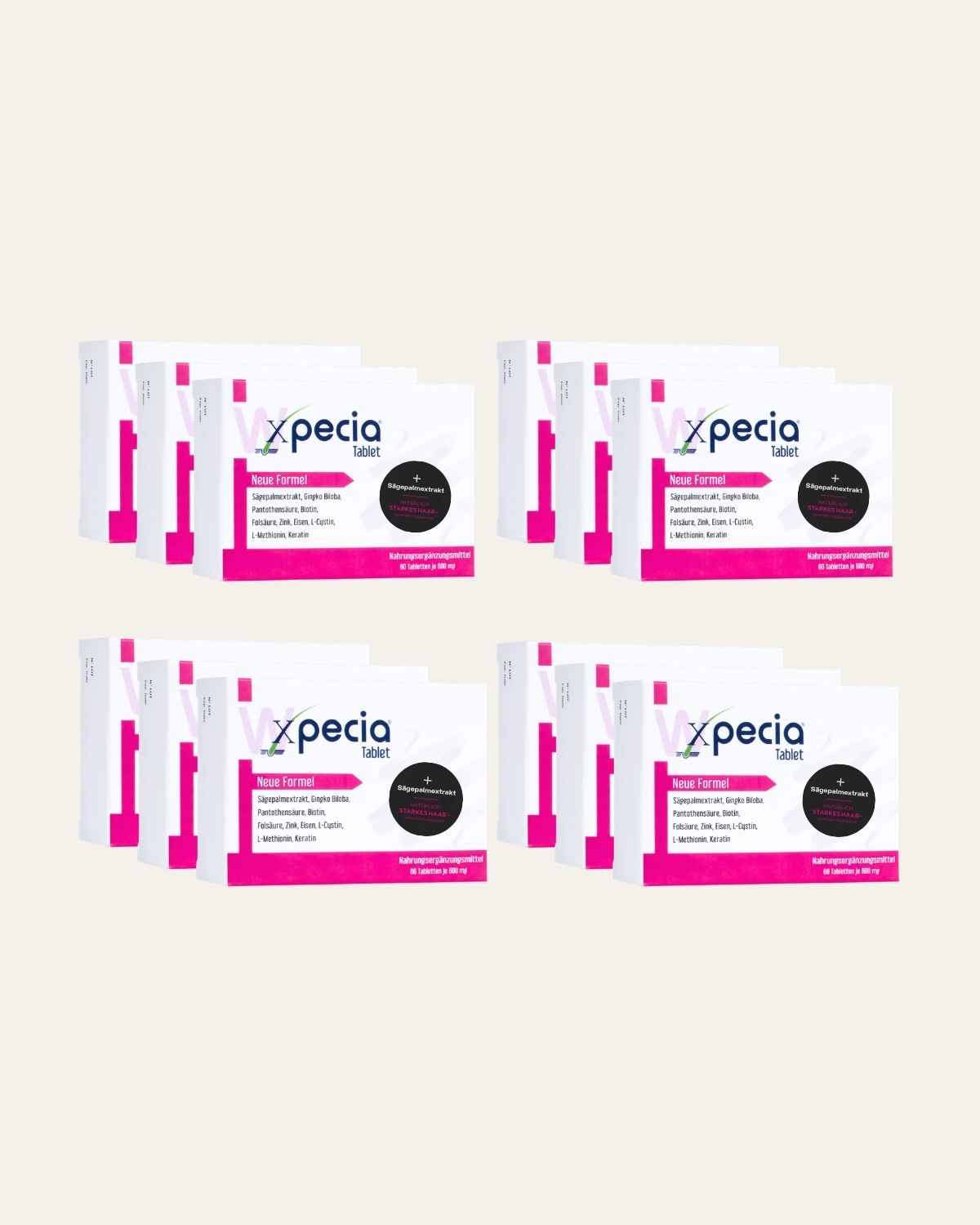 Xpecia Comprimés pour Femmes – Lot de 12 (720 comprimés, toute une année d'utilisation)