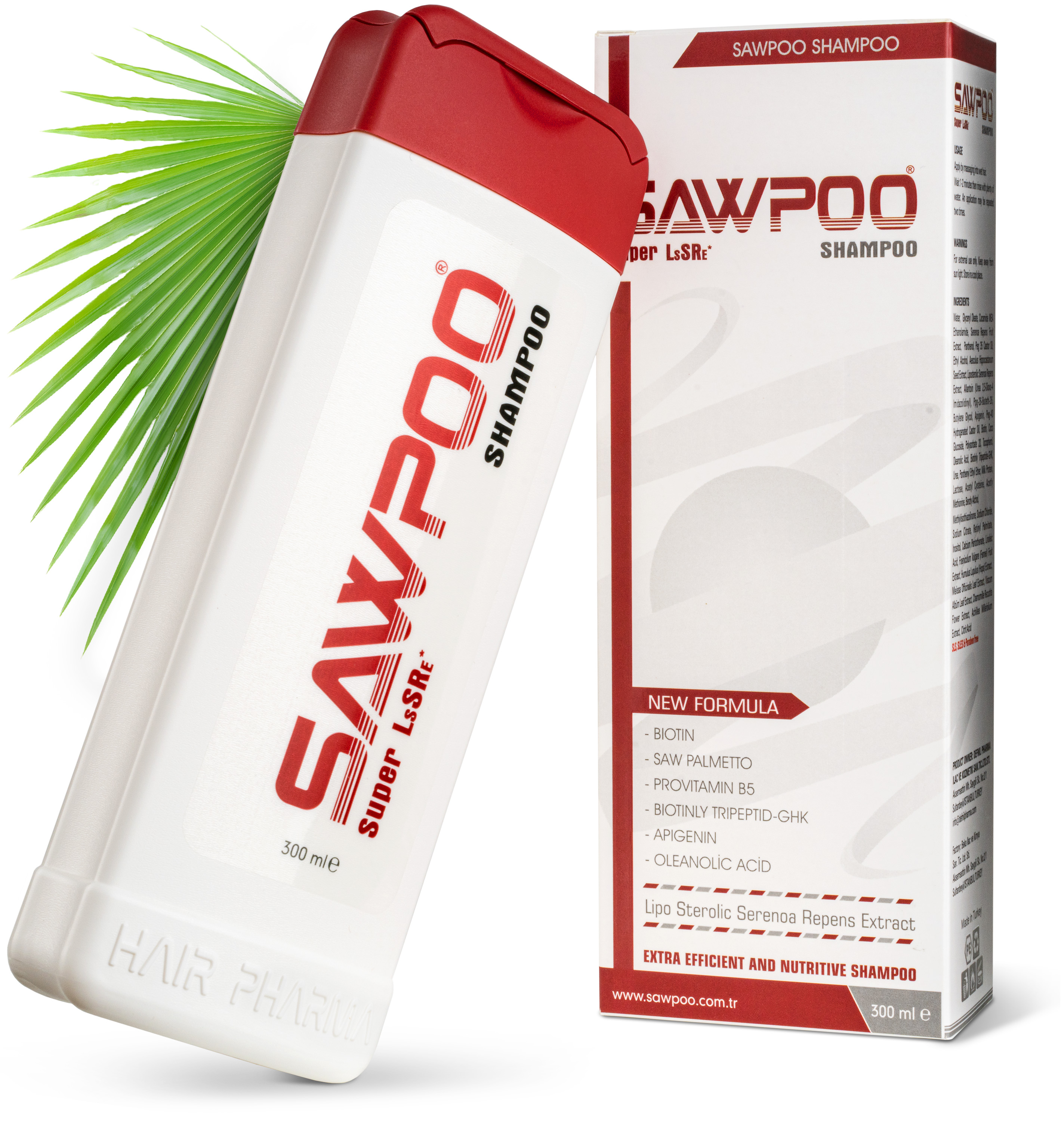 Sawpoo Shampoo mit Sägepalmextrakt