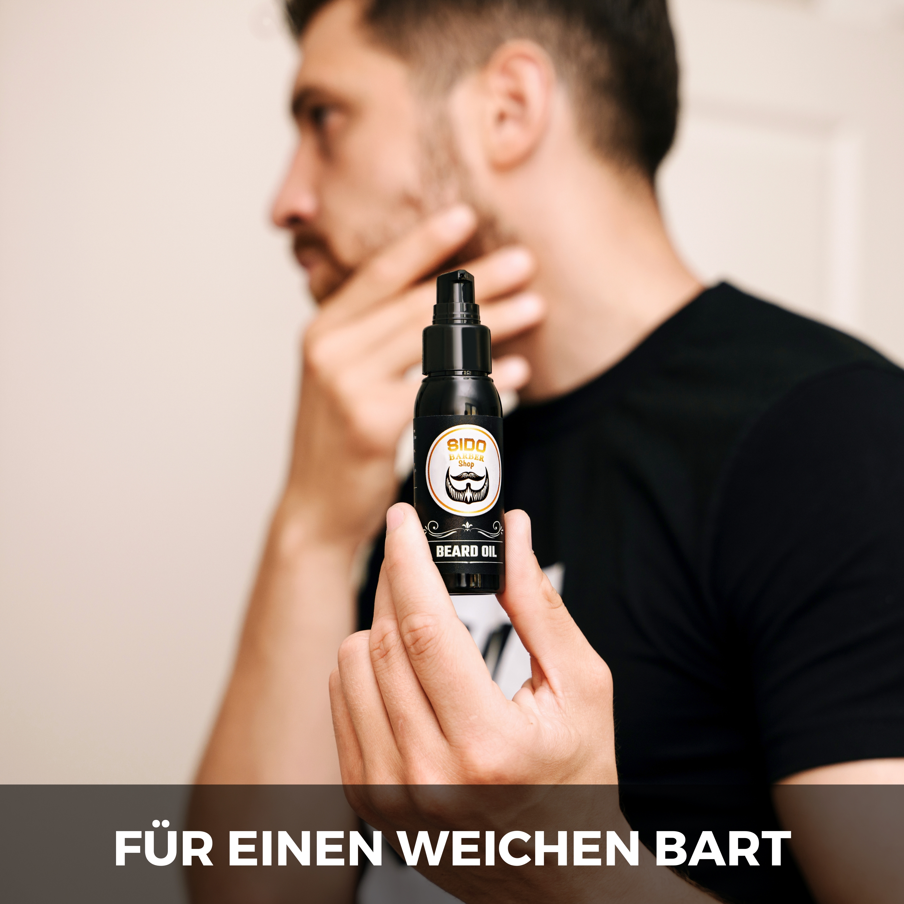 SIDO BARBER Bartöl Herren mit Arganöl & Vitamin E (60ml, Zitrusduft) 