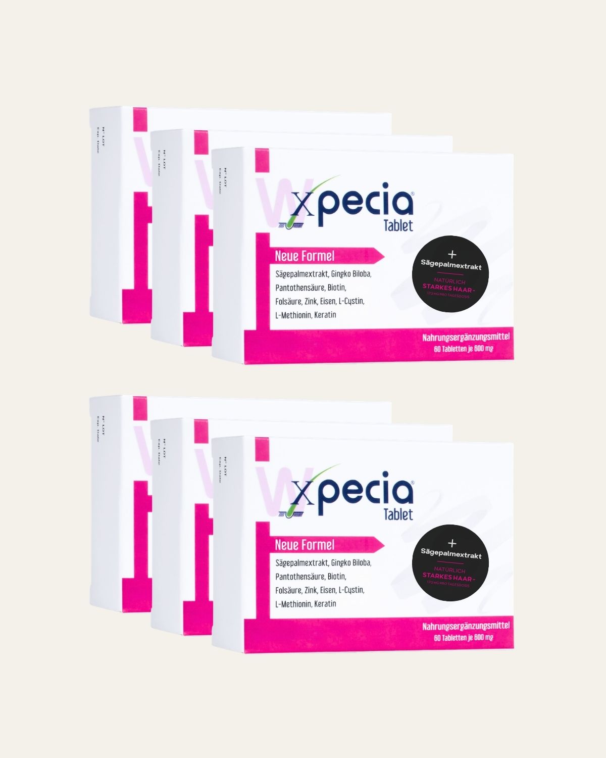 Xpecia Comprimés pour Femmes – Lot de 6 (360 comprimés, 6 mois d'utilisation)