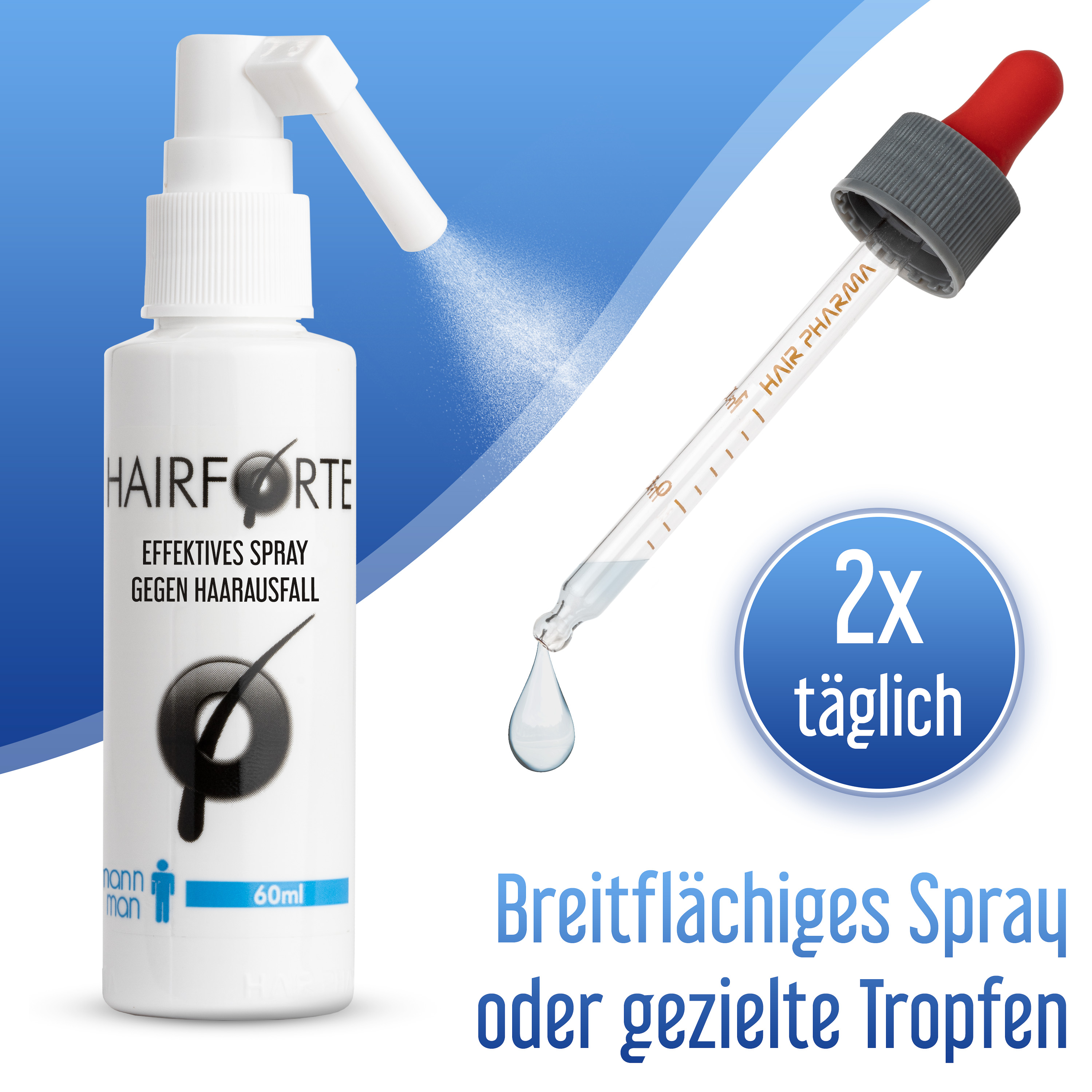 Hairforte Spray für Männer 3% Procapil gegen Haarverlust DHT Blocker