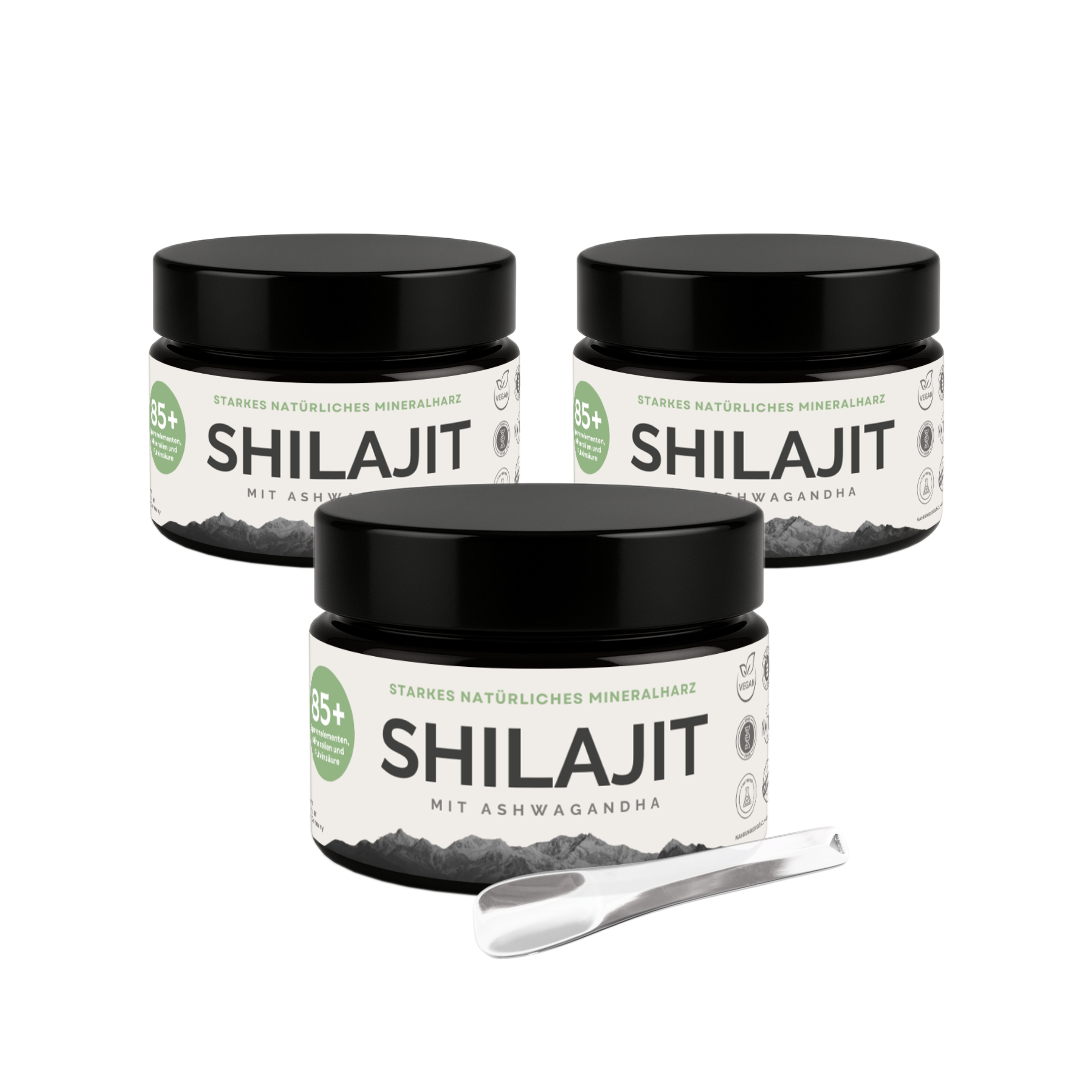 VitalizeNature Shilajit 3x30g – Original Himalaya Harz + Ashwagandha